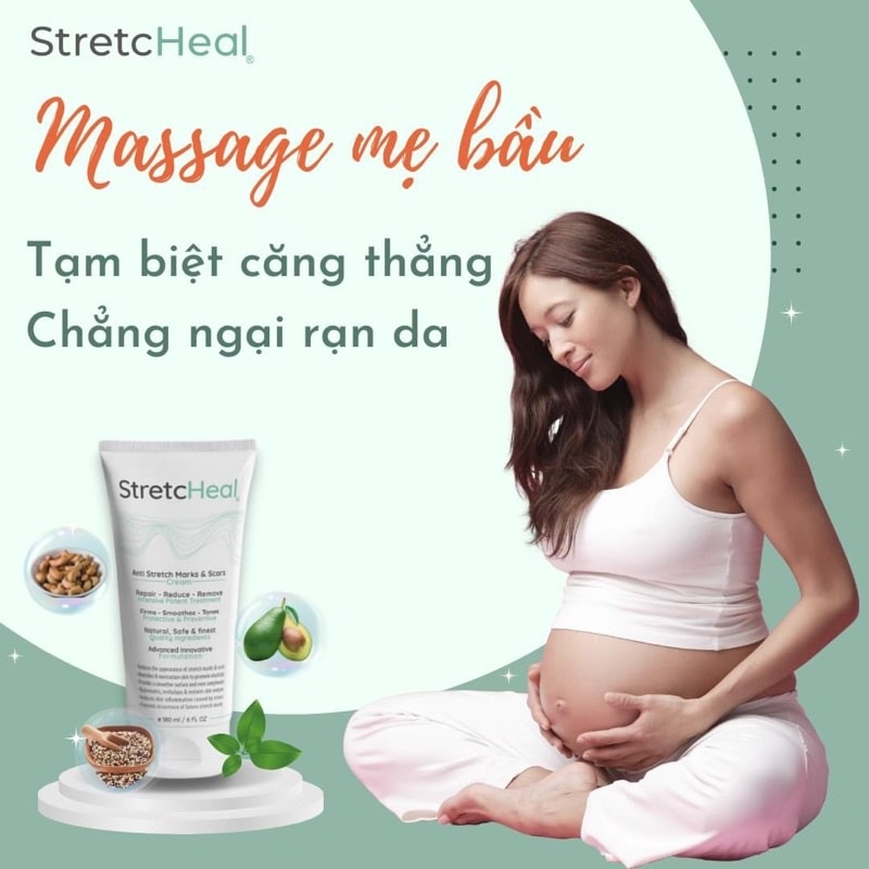 Review Kem chống rạn da StretcHeal cho mẹ bầu 02