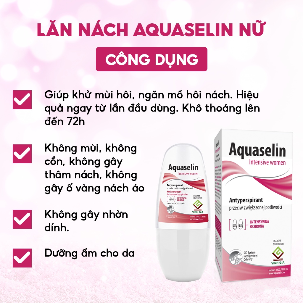 Review Lăn Khử Mùi Nữ Aquaselin - Thoáng Mát 72H 02