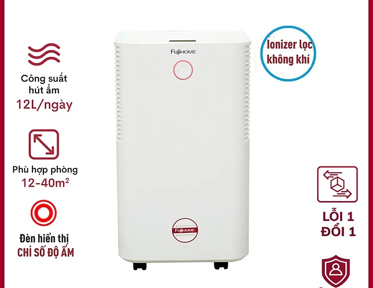 Máy hút ẩm lọc không khí FUJIHOME DH12