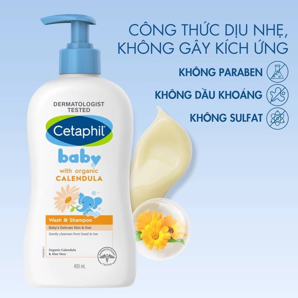 Sữa tắm gội cho bé Cetaphil 02-min