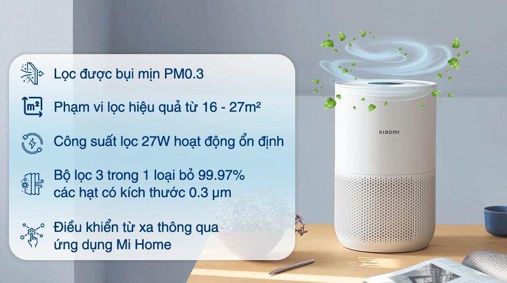 Máy lọc không khí Xiaomi Smart Air Purifier 4 compact EU